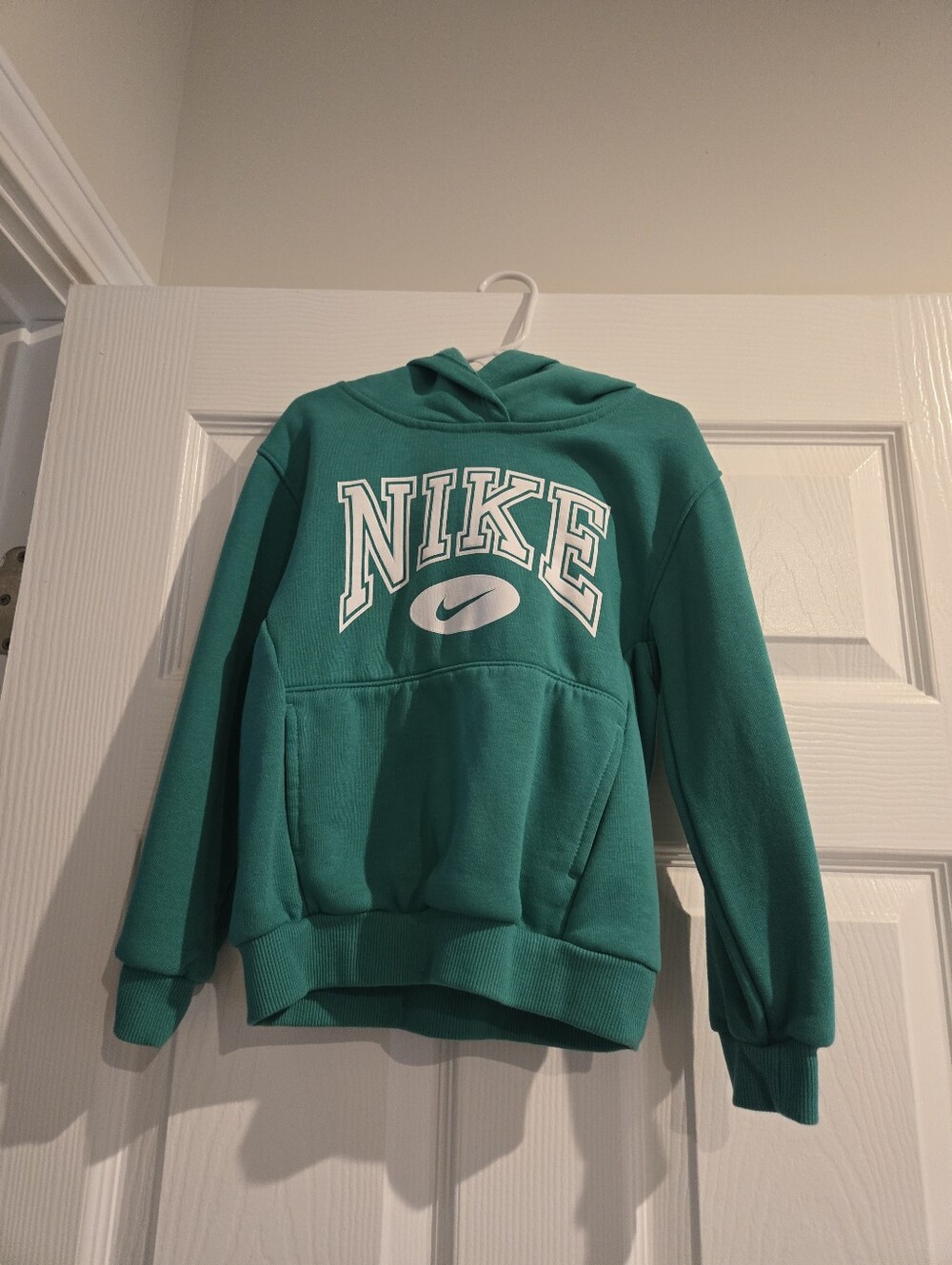 Nike Kids Teal Pullover Hoodie with White Logo Set